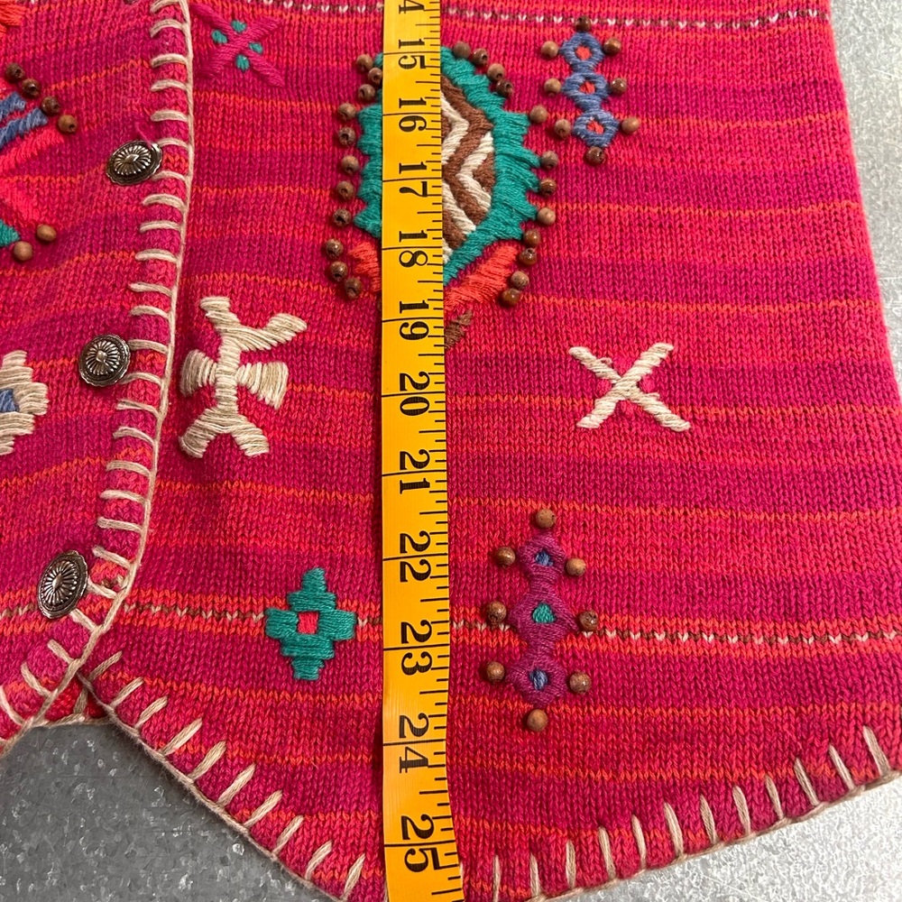 Vintage Sigrid Olsen embroidered beaded vest Large - Picture 7 of 7